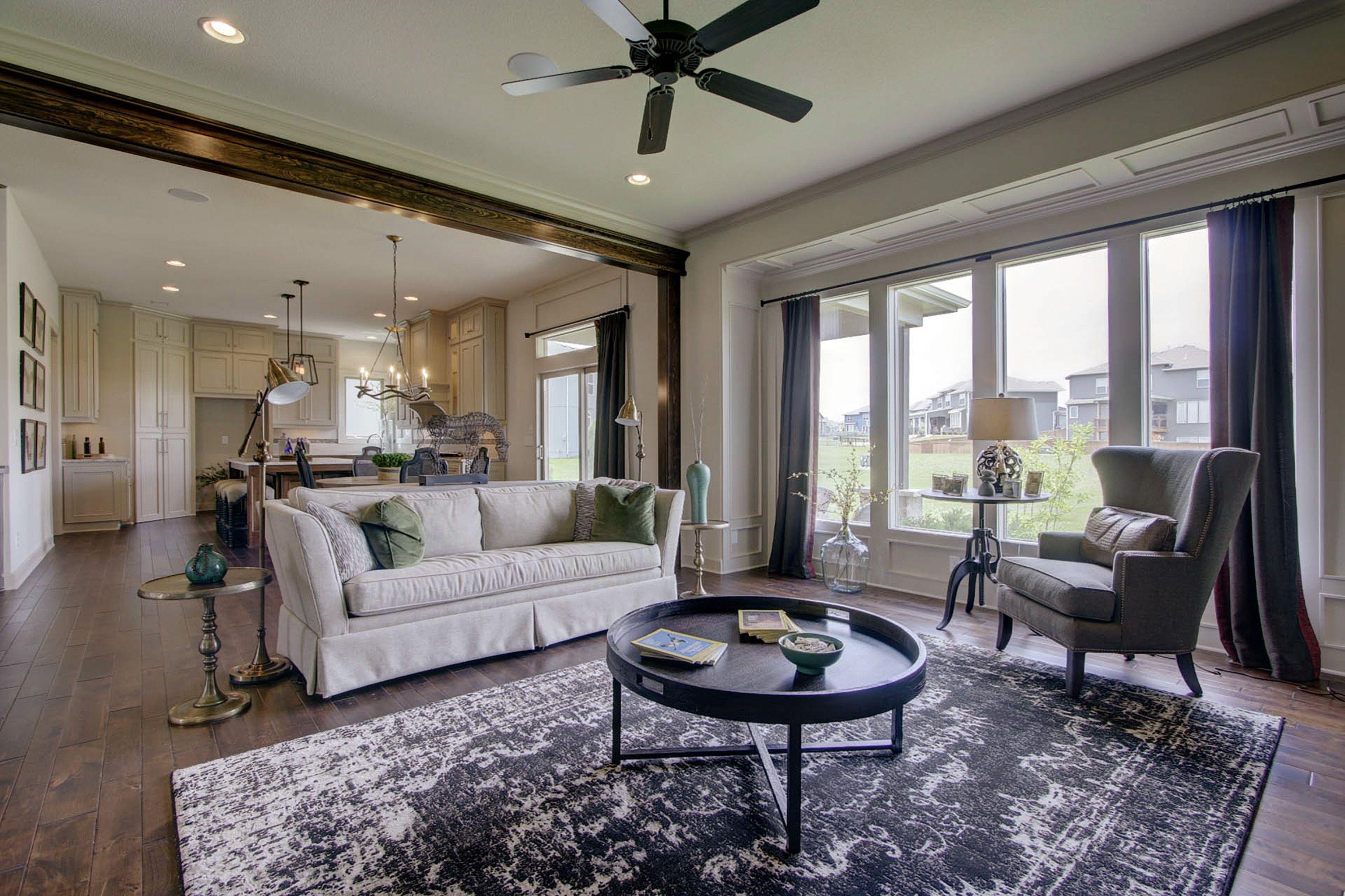 Open living and kitchen space in a Gabriel Homes interior